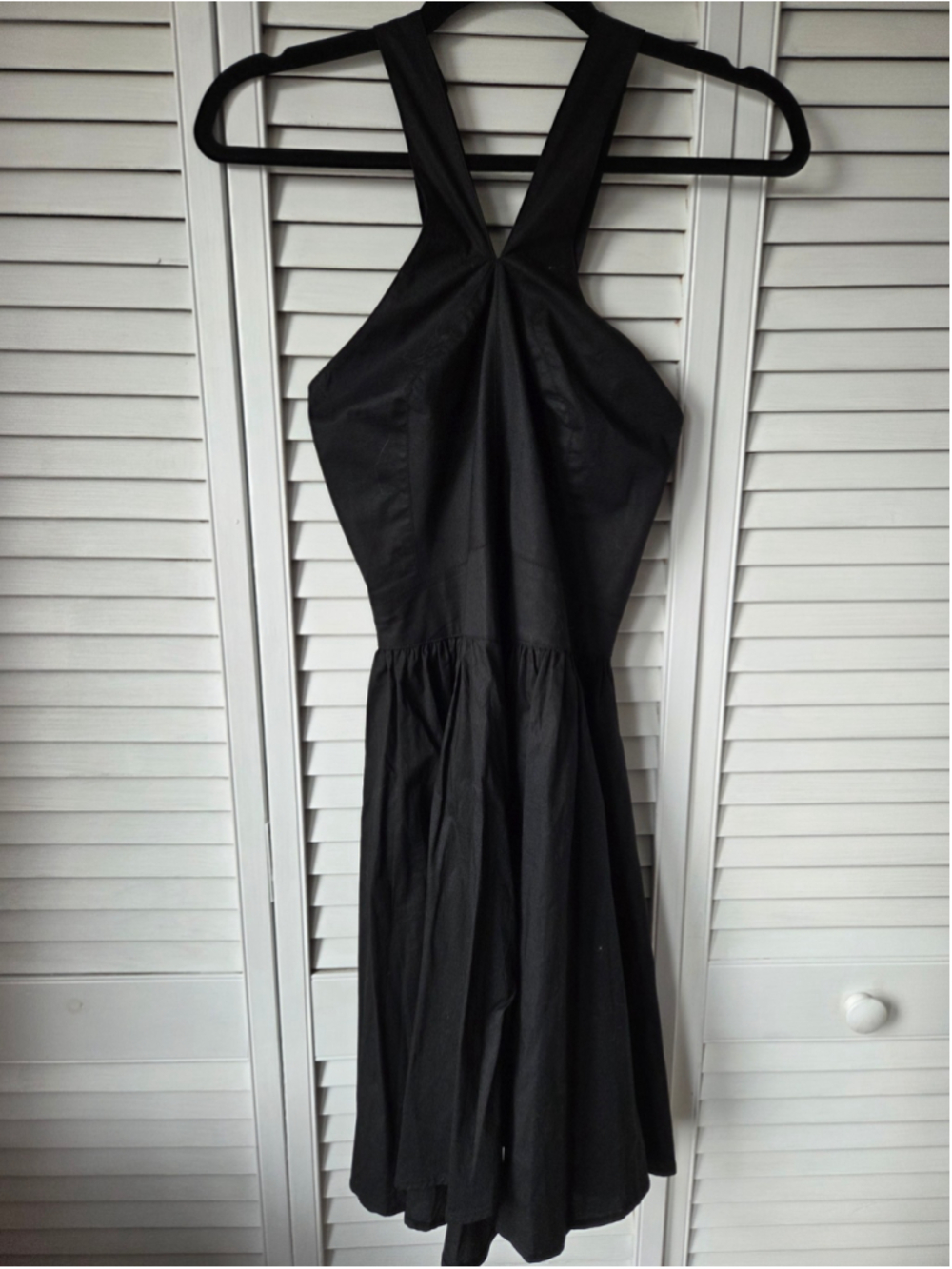 Women's Moda International Black Midi Halter Dress Size 8
